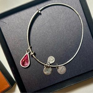 Alex and Ani October Birth Month Charm Bangle with Swarovsky Teardrop Crystal
